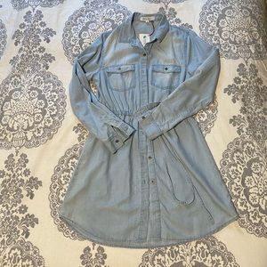 Chambray shirt dress